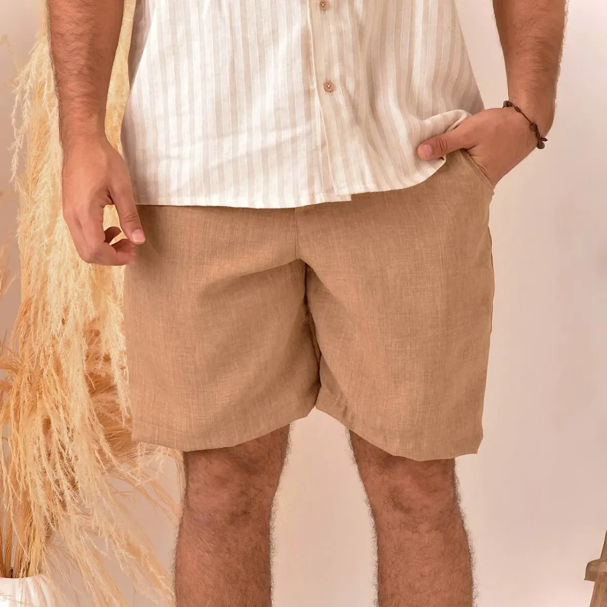 Bermudas Lino Egipcian Collection Beige Arena